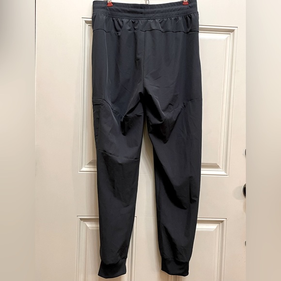 ❤️ 2 /$30 ❤️Apana Medium Black track pants with two Side Pockets Elast. cuffs - Picture 7 of 10